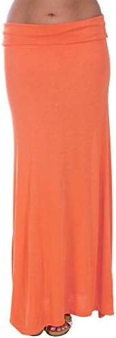 Women's Semi-Sheer Maxi Skirt (3X, Coral)