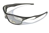 Ladgecom Black & Silver Polarised Sports Sunglasses with Hard Case & Strap