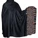 Wrap Shawls Wool Paisley Embroidered Outerwear 80 x 40 inches (psley375)
