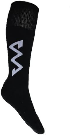 Black Ski Socks - Sizes From Women 6 - Men 12 Shoe
