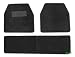 A Set of 3 Plush Carpet Floor Mats - 2 Front and 1 rear runner - Smoke