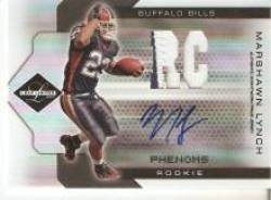 2007 Leaf Limited #338 Marshawn Lynch JSY AU RC - Buffalo Bills (RC - Rookie Card - Piece of Authentic Jersey - Autographed - Serial #d to 99) (Football Cards)