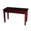 Cameron & Sons CS-10 MAHP Traditional Piano Bench With Music Storage, Wood Top (Mahogany)