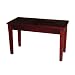 Cameron & Sons CS-10 MAHP Traditional Piano Bench With Music Storage, Wood Top (Mahogany)