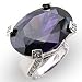 Women's Solitaire Amethyst Cubic Zirconia Special Plating Ring, Size: 5-10 Sterling Silver .925
