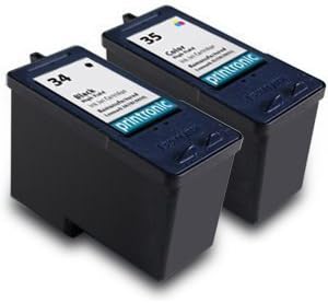 Lexmark 34 18C0034 &amp; Lexmark 35 18C0035 Compatible Remanufactured 18C0535 Combo Pack - 1 Black &amp; 1 Color Ink Cartridges