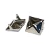 LARGE PYRAMID white metal clothing studs for customising clothes accessories pack of 10 studs