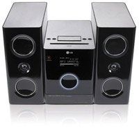 LG LFA840 - Micro system with iPod cradle - radio CD MP3 USB audio player - glossy black