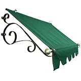 6-Ft Awning w/Iron Scrolls - Forest Green
