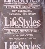 Lifestyles Ultra Sensitive non-lubricated Condom Quantities 12, 36, 100 LOW SHIPPING!
