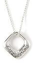Sterling Silver Faith, Hope, and Love Pendant by Bob Siemon, 18"