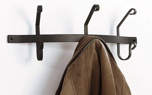 Detail image Wall Mount 3-Hook Iron Coat Rack