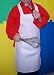 WHITE APRON KIDS CHILDREN FITS 7-12 YR OLDS 19x28 INCHES REAL FABRIC 100% POLY NICE GIFT or PARTY FA