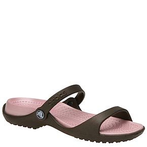 Crocs Cleo Womens Beach Sandals (10, Choclate/Cotton Candy)