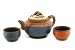 Teavana Tricolor Yixing Teapot Set with two cups