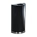 Rubbermaid SO1220B European & Metallic Series Open Top Receptacle Half-Round 12gal Black/Chrome