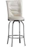 Bella Swivel Bar Stool Bar Chrome/white