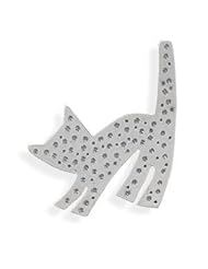 Cat Pin Designer Lapel Style Sterling Silver