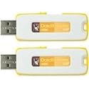 Kingston DataTraveler I G2 - USB flash drive - 4 GB - Hi-Speed USB - yellow (pack of 2 )
