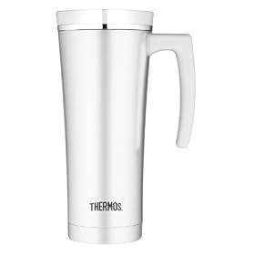 Thermos Sipp 16-Ounce Vacuum Insulated Travel Mug, White: Kitchen &amp; Dining