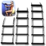 Rave Sports - 20759 - Access Ladder Water Trampoline Accessories - Stainless Steel - 6-Step