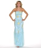 Sean Collection Aqua Strapless Dress - Best Seller for Evening, Formal, Prom, Party, Wedding (1985), N, Aqua/Yellow