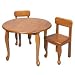 Gift Mark Queen Anne Round Table and Chair Set - Honey