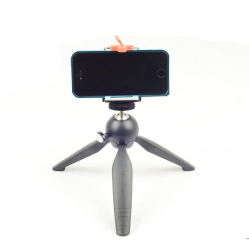 YunTeng 228 Mini Tripod + Phone Holder Clip Desktop Self-Tripod For SLR Camera