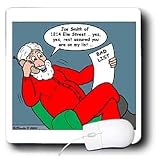 Rich Diesslins Funny Christmas Cartoons - Santa s List - The Bad List - Mouse Pads