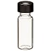 Wheaton W225154-0401 Borosilicate Glass 1.8mL Vial with 0.005 Blue PTFE/0.035 Silicone Lined 9mm ABC Screw Cap, Black (Case of 100)