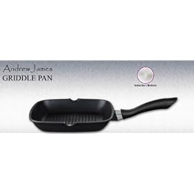 Andrew James Cast Aluminum Griddle Pan - Suitable for all types of hobs including induction