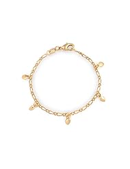Bling Jewelry Gold Filled Girls Children Baby Heart Charm Bracelet 5 Inch