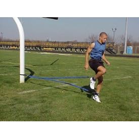 SPEEDSTER POWER RUNNER Speed Trainer with Covered Cords ** 2 MEDIUM 4' RESISTANCE SAFETY SLEEVE CORDS AND 2 PADDED ANKLE CUFFS **