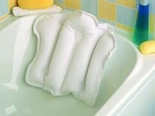 Spa Sister Luxury Inflatable Terrry Bath Pillow White