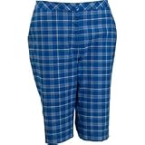 EP Pro 23 Inch Stretch Cotton Poplin Plaid Front Short