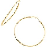 14K Yellow Gold Hoop Earring