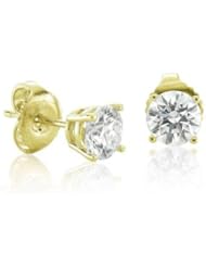 14k White or Yellow Gold Diamond Stud Earrings (GH, SI3-I1, 0.33 carat)