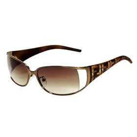 FENDI FS345 210 BROWN METAL SUNGLASSES