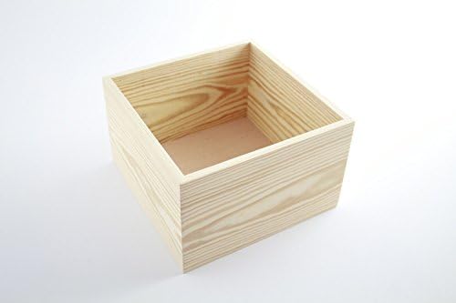 6"x 6"x 4" Unfinished Wooden Box Table Centerpiece