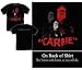 Carrie Triplicate Bloody Horror Thriller Movie Adult Black T-Shirt