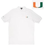 Miami Hurricanes NCAA Classic Pique Polo Shirt (White)