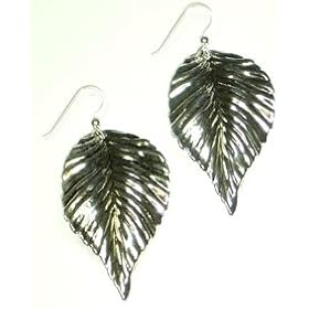 Kipepeo Silver Leaf Earrings