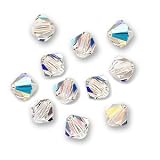 Wholesale lot 100 bicone 6MM 5301 Swarovski Crystal Beads 10 colors with AB special coating (#1).