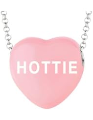 Sweethearts Enamel "Hottie" Heart on 16" Necklace Pendant with Gift Box