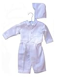 Baby and Infant Boys Christening Clothing - Boy's 5pc Satin white Christening set - clothes set