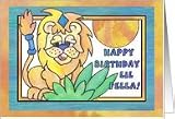 Little Lion, Happy Birthday lil fella Card