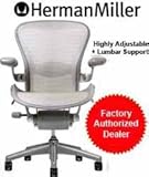 Aeron Chair by Herman Miller - Home Office Desk Task Chair Fully Loaded Highly Adjustable Medium Size (B) - Lumbar Back Support Cushion Titanium Smoke Frame Tuxedo White Gold Pellicle Aeron Chair by Herman Miller - Home Office Desk Task Chair Fully Loaded Highly Adjustable Medium Size (B) - Lumbar Back Support Cushion Titanium Smoke Frame Tuxedo White Gold Pellicle
