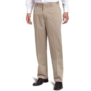 Dockers Men's Never Iron Essential Khaki Classic Flat Front Pant