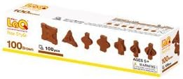 LaQ Free Style 100 Brown | 100 Pieces | Age 5+ | Creative, Educational Construction Toy Block | Made in Japan