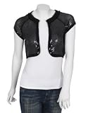 Short Sleeve Sequin Shrug